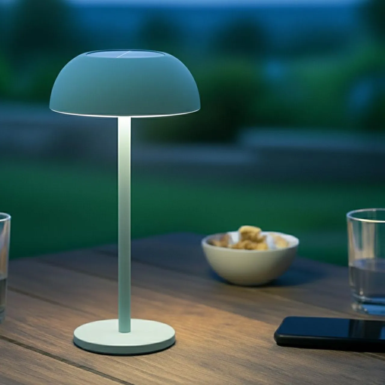 KAEMINGK Lampe de table solaire 100 lumens (H33 cm) Malibu Vert menthe Best