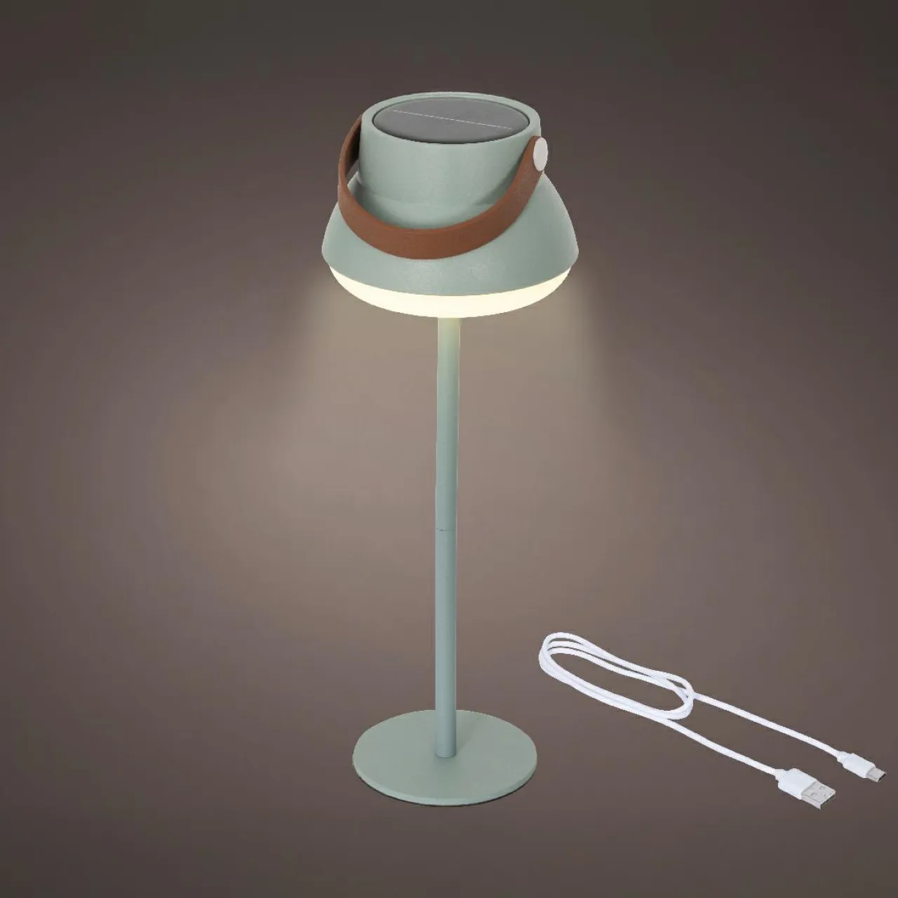 KAEMINGK Lampe de table solaire 100 lumens (H36 cm) Tokyo Vert menthe New