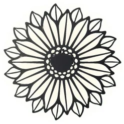 KAEMINGK Lampe murale solaire en métal (D37 cm) Tournesol et blanc chaud Noir Discount