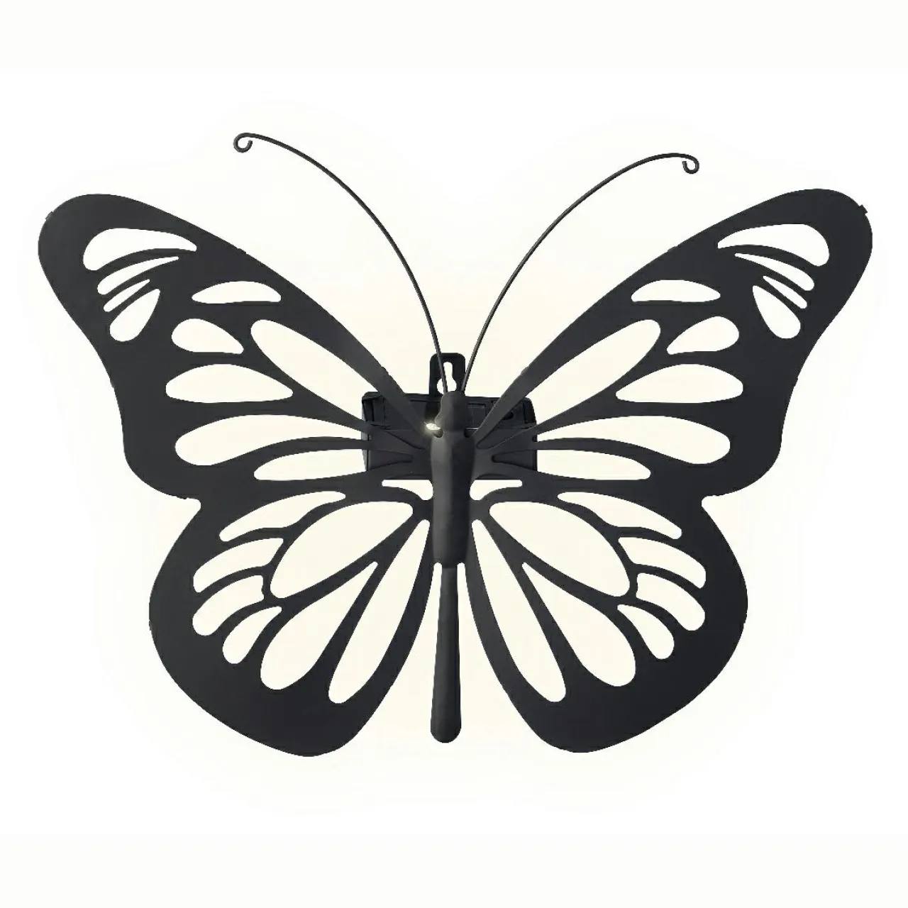 KAEMINGK Lampe murale solaire en métal (H26,5 cm) Papillon Noir Outlet