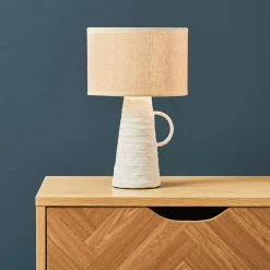OSTARIA Lampe à poser amphore (H28,5 cm) Abisko he Blanc Outlet