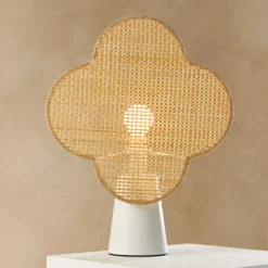 OSTARIA Lampe à poser bambou (H36 cm) Faustine Beige Discount