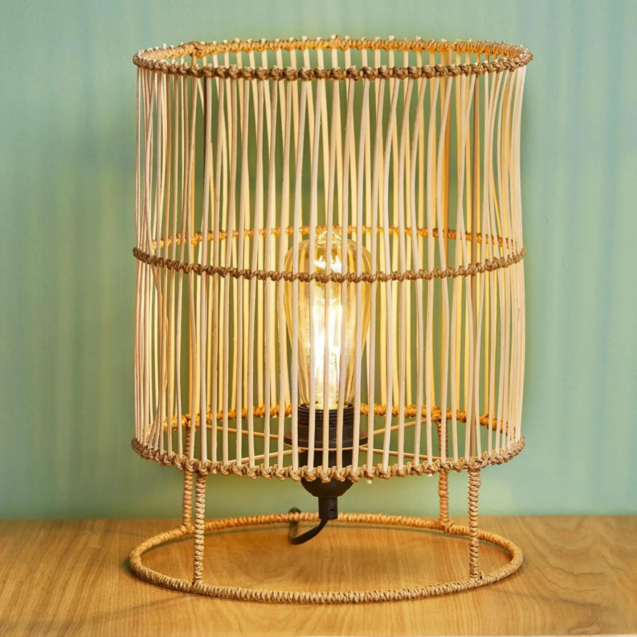 OSTARIA Lampe à poser bambou (H34 cm) Mia Naturel Outlet