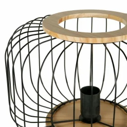 OSTARIA Lampe à poser bois et métal (H38 cm) Cicerone Noir Outlet