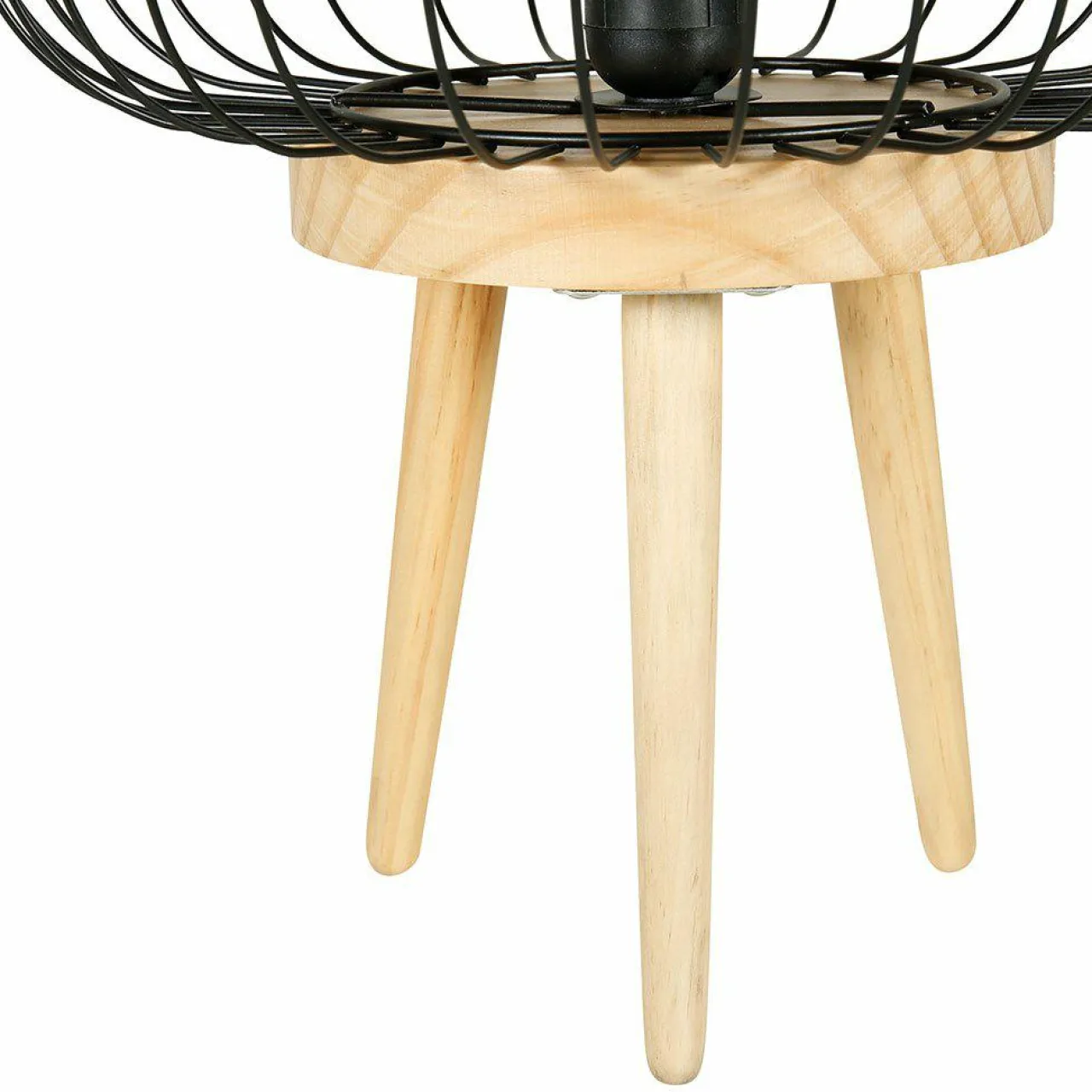 OSTARIA Lampe à poser bois et métal (H38 cm) Cicerone Noir Outlet