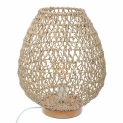 ATMOSPHERA Lampe à poser bois et papier (H35,5 cm) Etel Naturel