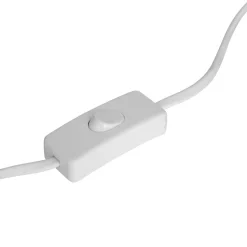 Atmosphera, cru017dateur d'intu017drieur Lampe à poser bouclette et métal (H49 cm) Tina et or Blanc Outlet