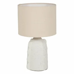 OSTARIA Lampe à poser céramique et lin (H34,5 cm) Aurora he Blanc Best