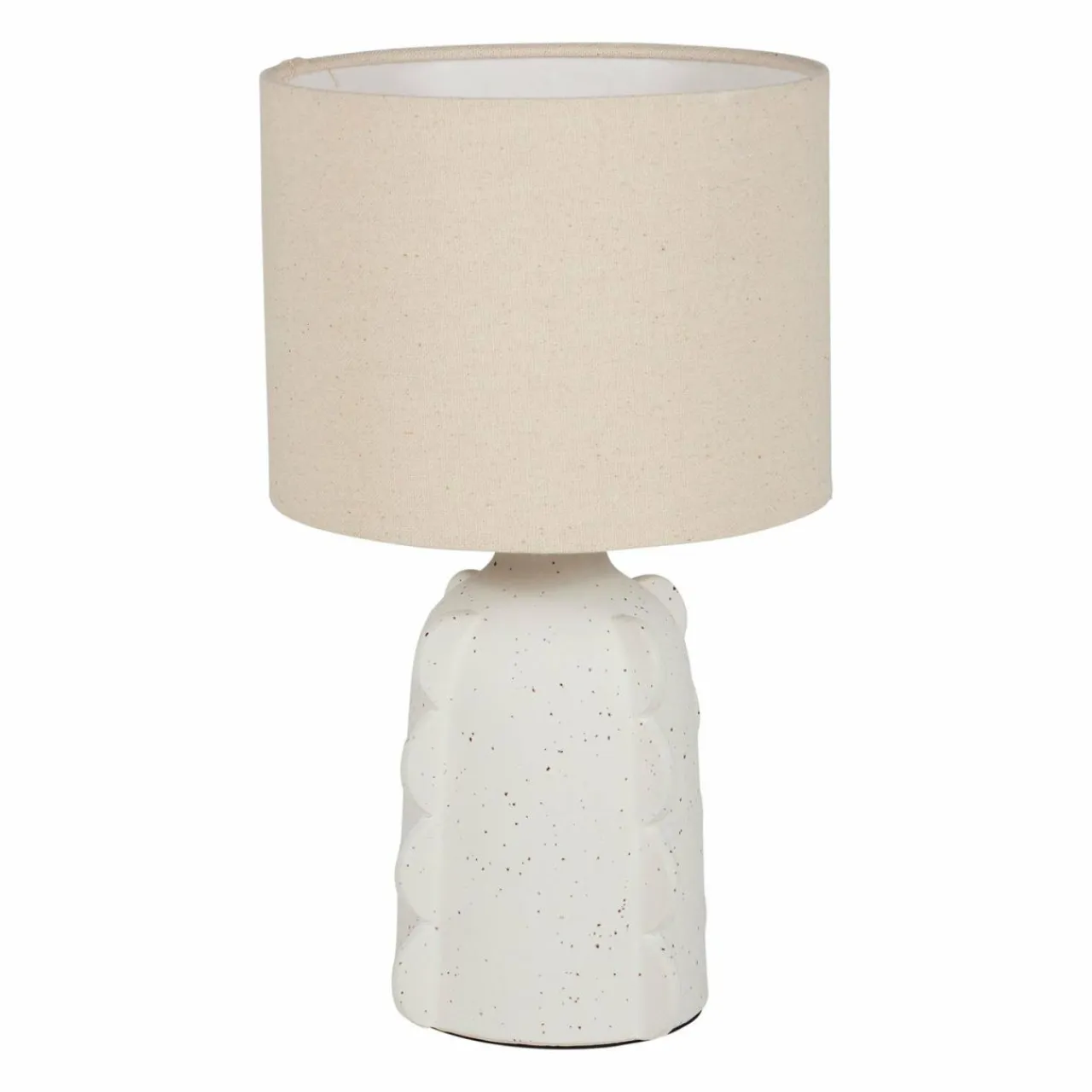OSTARIA Lampe à poser céramique et lin (H34,5 cm) Aurora he Blanc Best