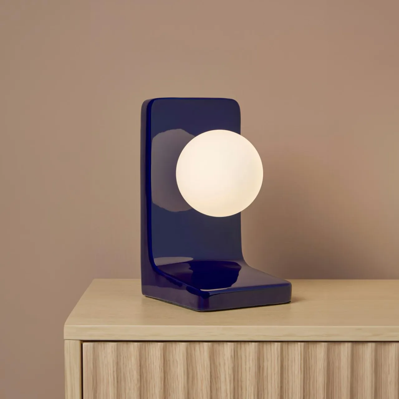 OSTARIA Lampe à poser céramique (H23 cm) Walter e Bleu