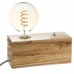 ATMOSPHERA Lampe à poser en bois (H8 cm) Tibu Naturel Hot
