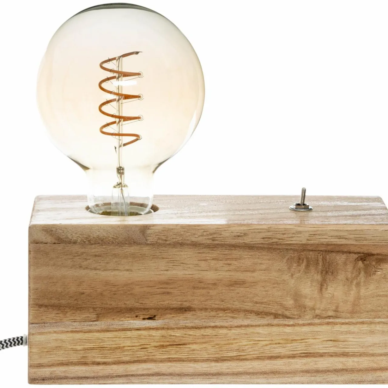 ATMOSPHERA Lampe à poser en bois (H8 cm) Tibu Naturel Hot