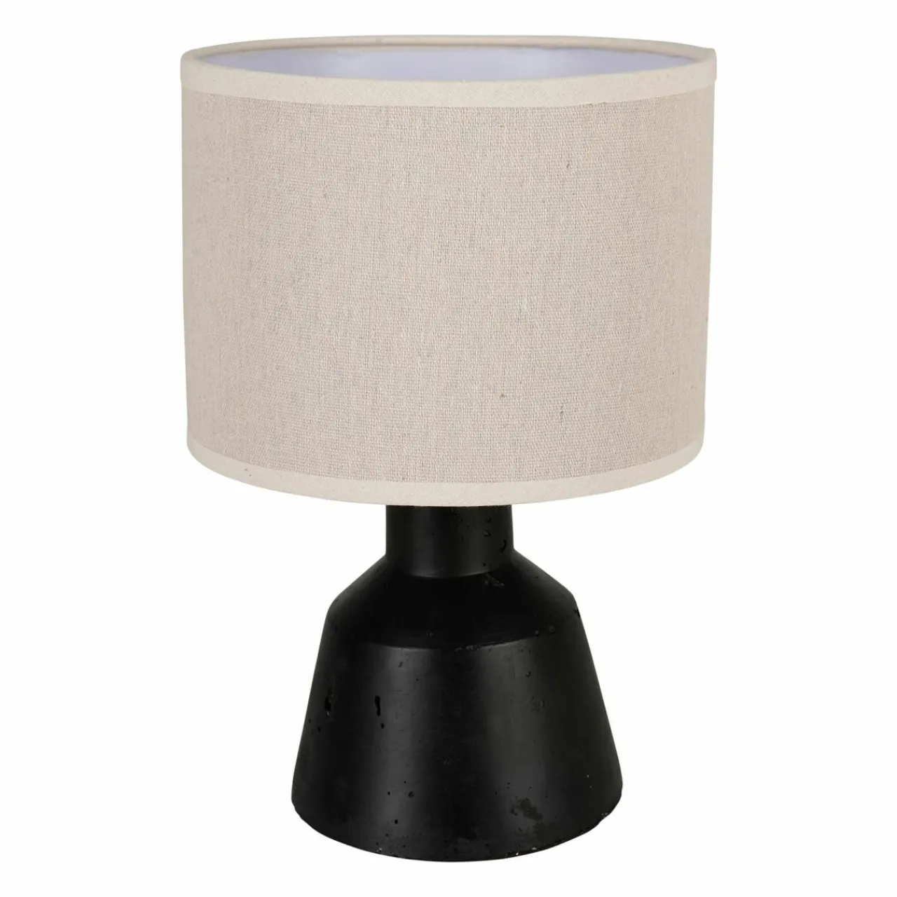 OSTARIA Lampe à poser en ciment (H29 cm) Portland et beige Noir Hot