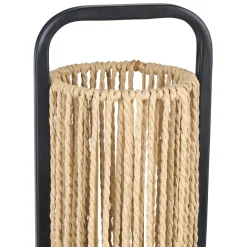 OSTARIA Lampe à poser en Corde et Métal (H37 cm) Tanzanie et beige Noir Online