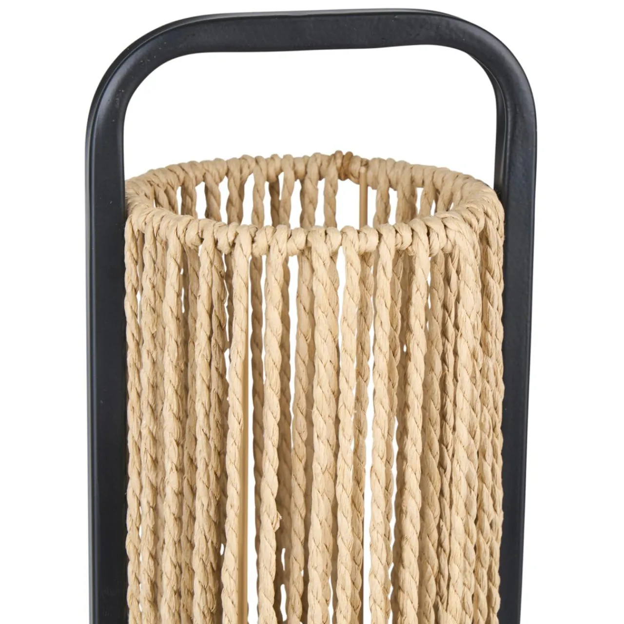 OSTARIA Lampe à poser en Corde et Métal (H37 cm) Tanzanie et beige Noir Online