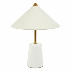 OSTARIA Lampe à poser en céramique (H37 cm) Fiamma he Blanc Hot