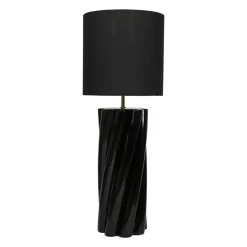 OSTARIA Lampe à poser en Céramique (H104 cm) Twist e Noir New