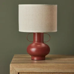 OSTARIA Lampe à poser en métal (H33 cm) Amphore Terracotta Best