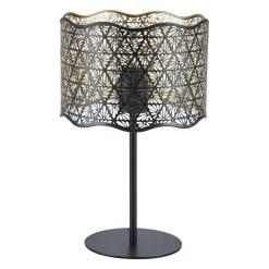 OSTARIA Lampe à poser en métal (H35 cm) Farah e Noir Best