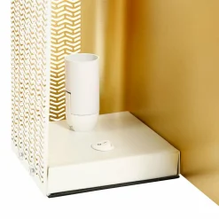 OSTARIA Lampe à poser en métal (L25 x H16 cm) Aladin Dorée et he Blanc Online