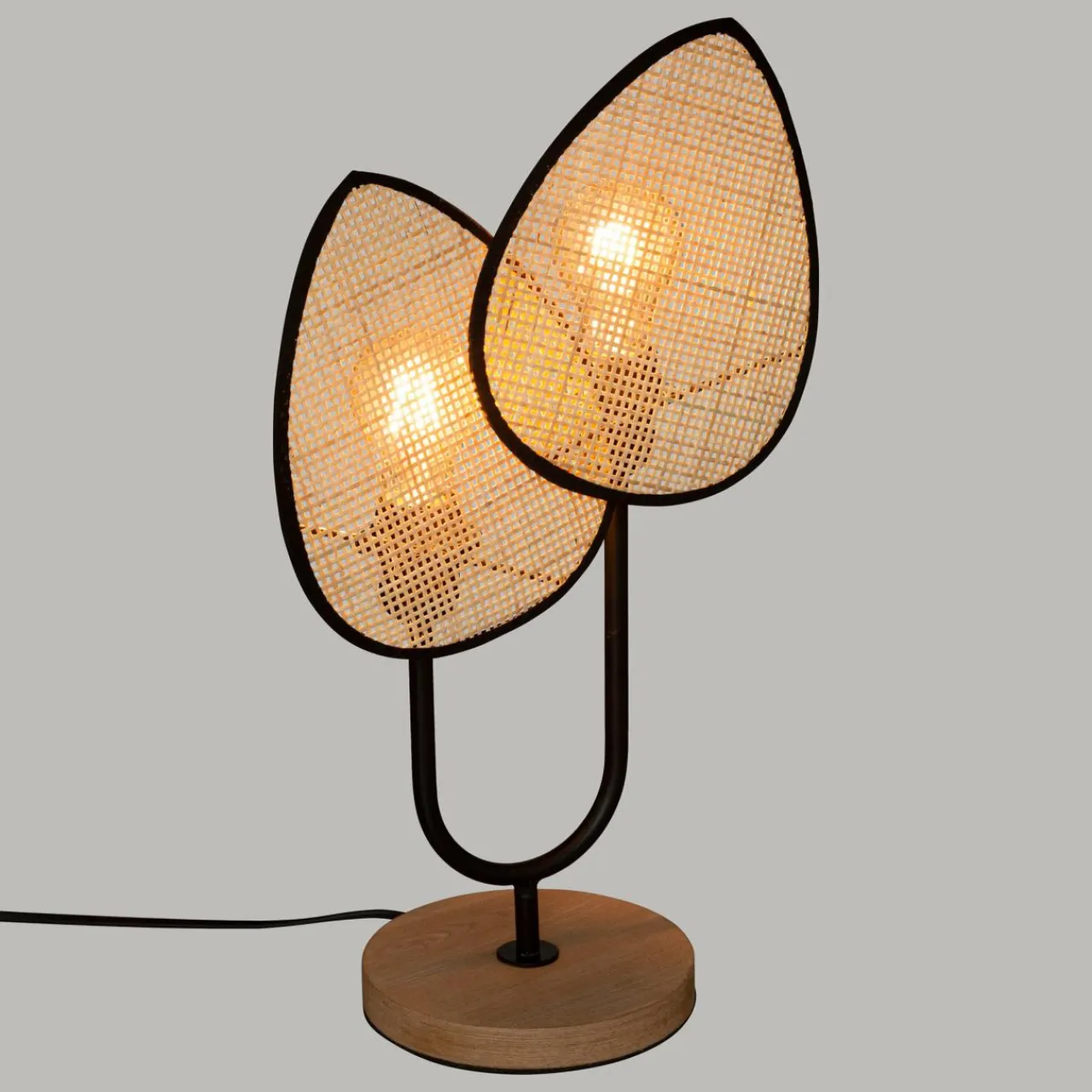 ATMOSPHERA Lampe à poser en rotin (H44 cm) Olme Beige