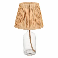 OSTARIA Lampe à poser en verre et corde (H40 cm) Haddock Naturel New