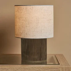 OSTARIA Lampe à poser en verre (H22 cm) Delia Noir Clearance