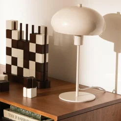 Atmosphera, cru017dateur d'intu017drieur Lampe à poser métal (38 cm) Savio Beige