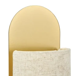 OSTARIA Lampe à poser métal et lin (H27 cm) nella Or Hot