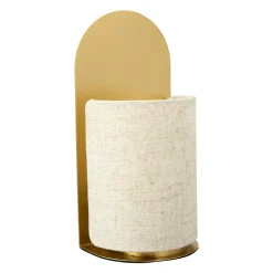 OSTARIA Lampe à poser métal et lin (H27 cm) nella Or Hot