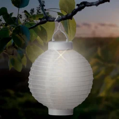 #N/A Lanterne chinoise solaire (D20 cm) Papier chaud Blanc Online
