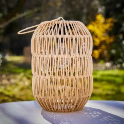 #N/A Lanterne de jardin solaire LED (H24,5 cm)Toscane Naturel Beige New