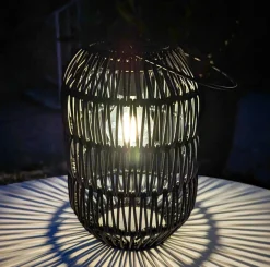 #N/A Lanterne de jardin solaire LED (H24,5 cm) Toscane Noir