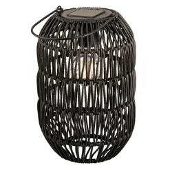 #N/A Lanterne de jardin solaire LED (H24,5 cm) Toscane Noir
