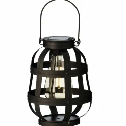 #N/A Lanterne solaire métal LED (H18,5 cm) Julia Noir Outlet