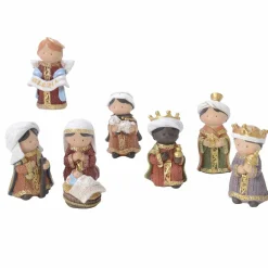 KAEMINGK Les 8 petits santons (Hauteur 8 cm) de Benoit Multicolore Hot