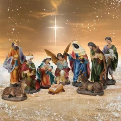 KOOPMAN Les 10 santons (Hauteur 19 cm) de Colette Multicolore