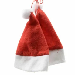 KAEMINGK Lot de 2 bonnets à suspendre (H14 cm) Mini bonnets Rouge Discount