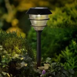 #N/A Lot de 4 bornes de jardin solaire LED (H30 cm) Garden Noir Online
