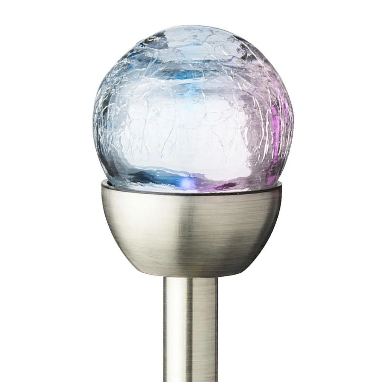 #N/A Lot de 6 bornes de jardin solaires (H24,5 cm) Verre craquelé Multicolore Online