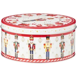 KOOPMAN Lot de 3 boîtes de rangement en métal rondes Mon beau Noël Multicolore Best