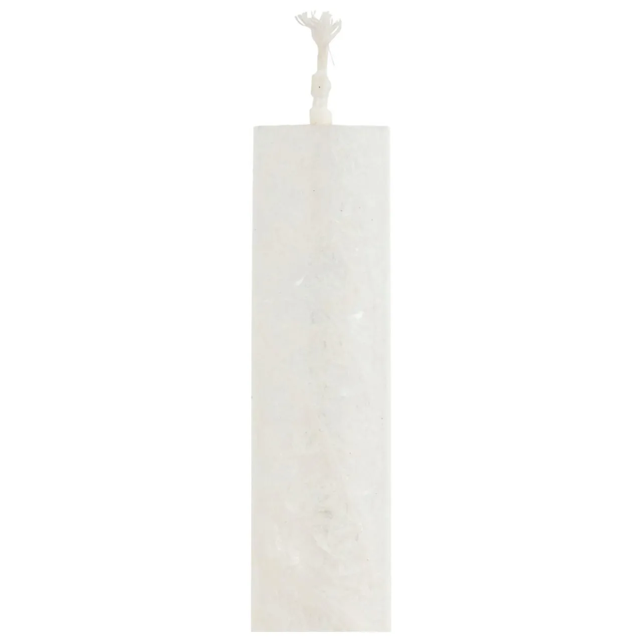 JJA Lot de 2 bougies bâton (H25 cm) Chandelier givré Blanc Sale