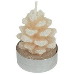 JJA Lot de 4 bougies chauffe-plats Pomme de pain enneigée Beige Online