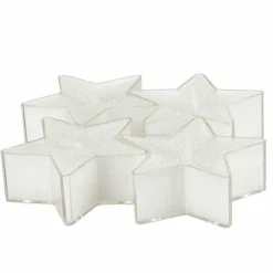 Lot de 4 bougies Etoiles Blanc Best