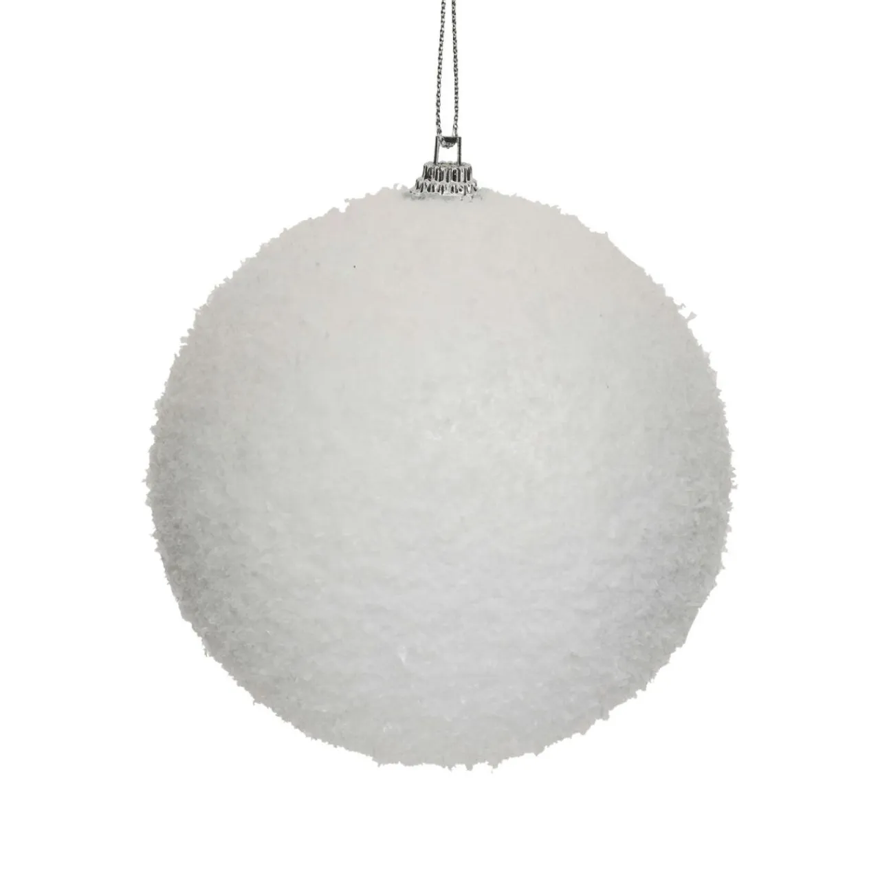 JJA Lot de 12 boules de Noël assortie Neige fraiche he Blanc Discount