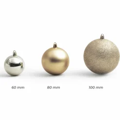 EMINZA Lot de 20 boules de Noël assorties New Alpine Perle Hot