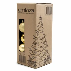 EMINZA Lot de 30 boules de Noël assties New Alpine Or Online