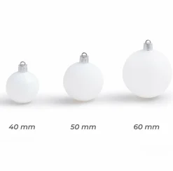 EMINZA Lot de 30 boules de Noël assorties New Alpine Blanc Sale