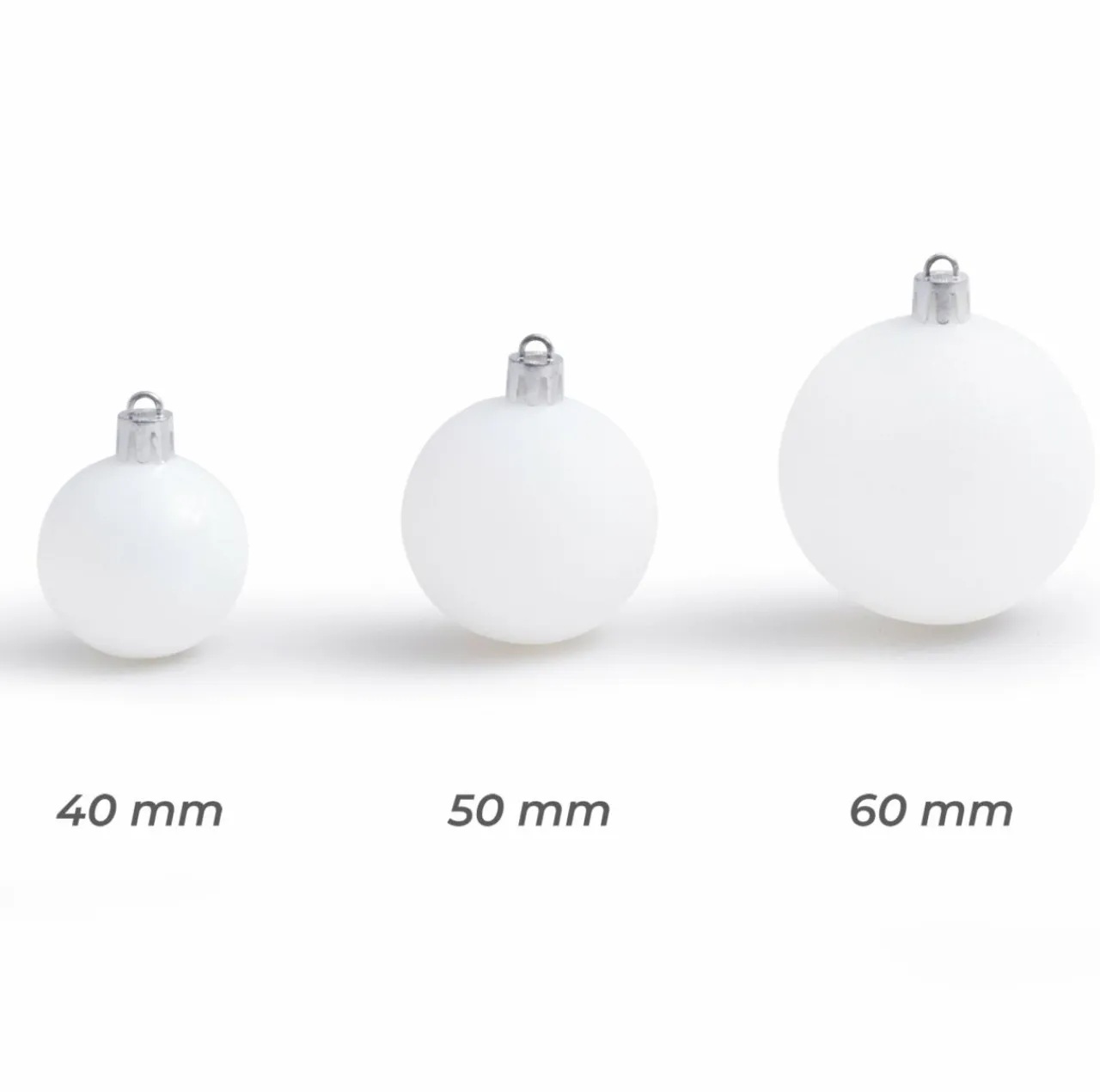 EMINZA Lot de 30 boules de Noël assorties New Alpine Blanc Sale