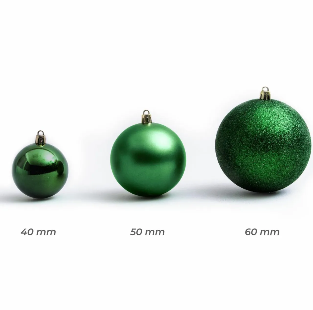 EMINZA Lot de 30 boules de Noël assorties New Alpine Vert sapin